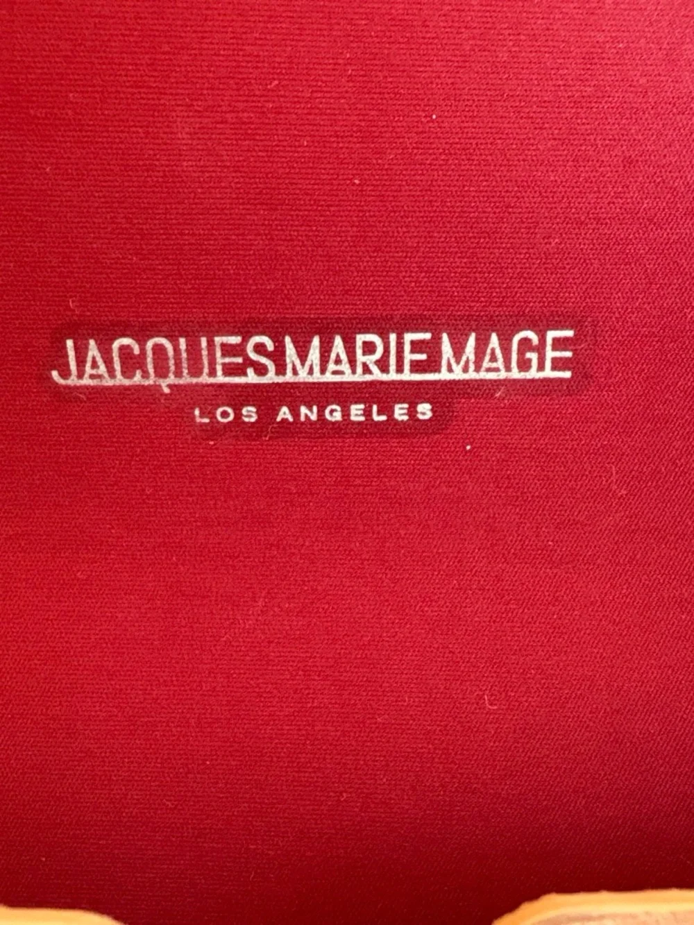Jacques Marie Mage Tan Leather Eyewear Case OS